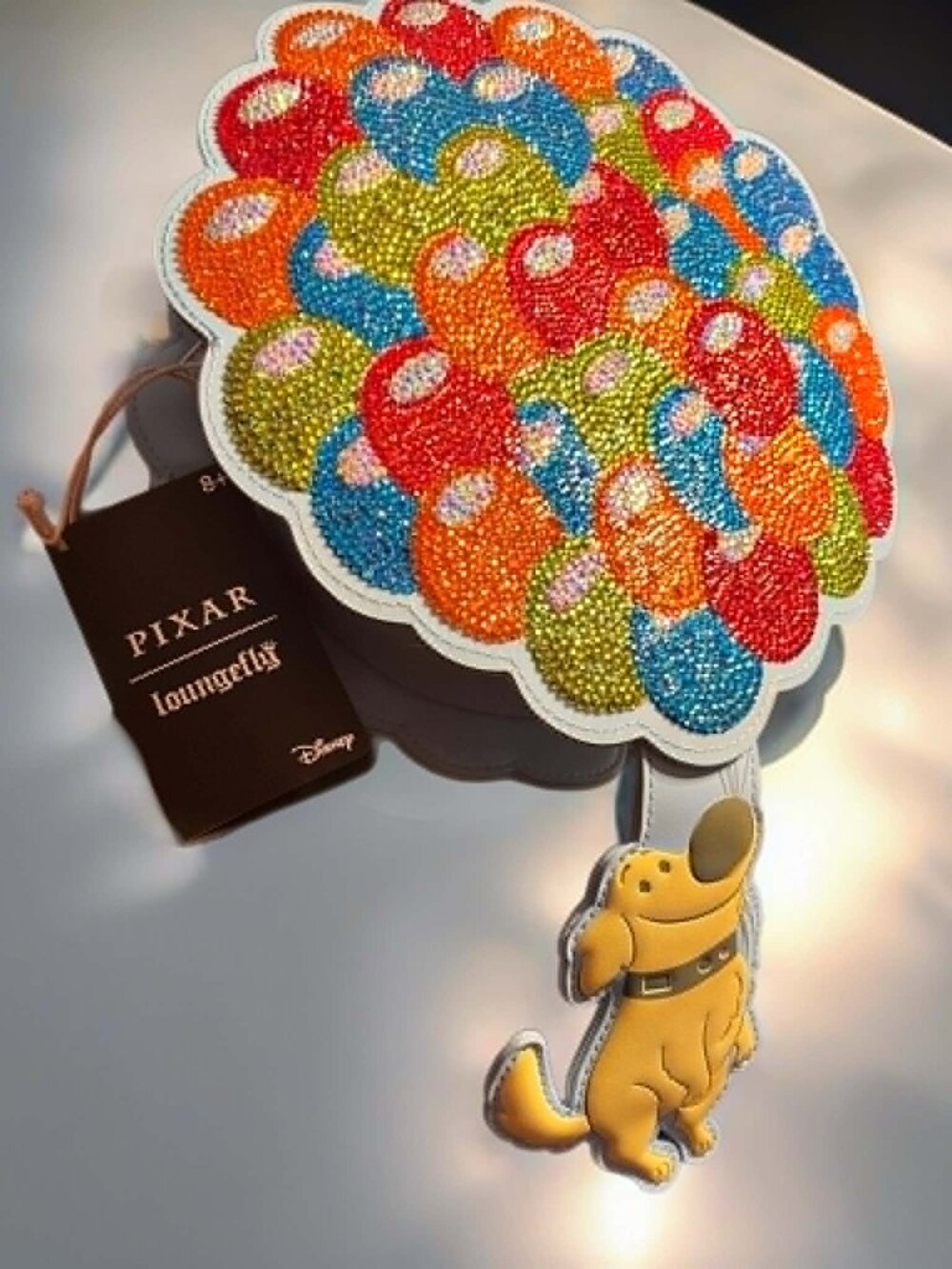 Hand-Embellished Disney Pixar Up Balloon Loungefly Crossbody OOAK